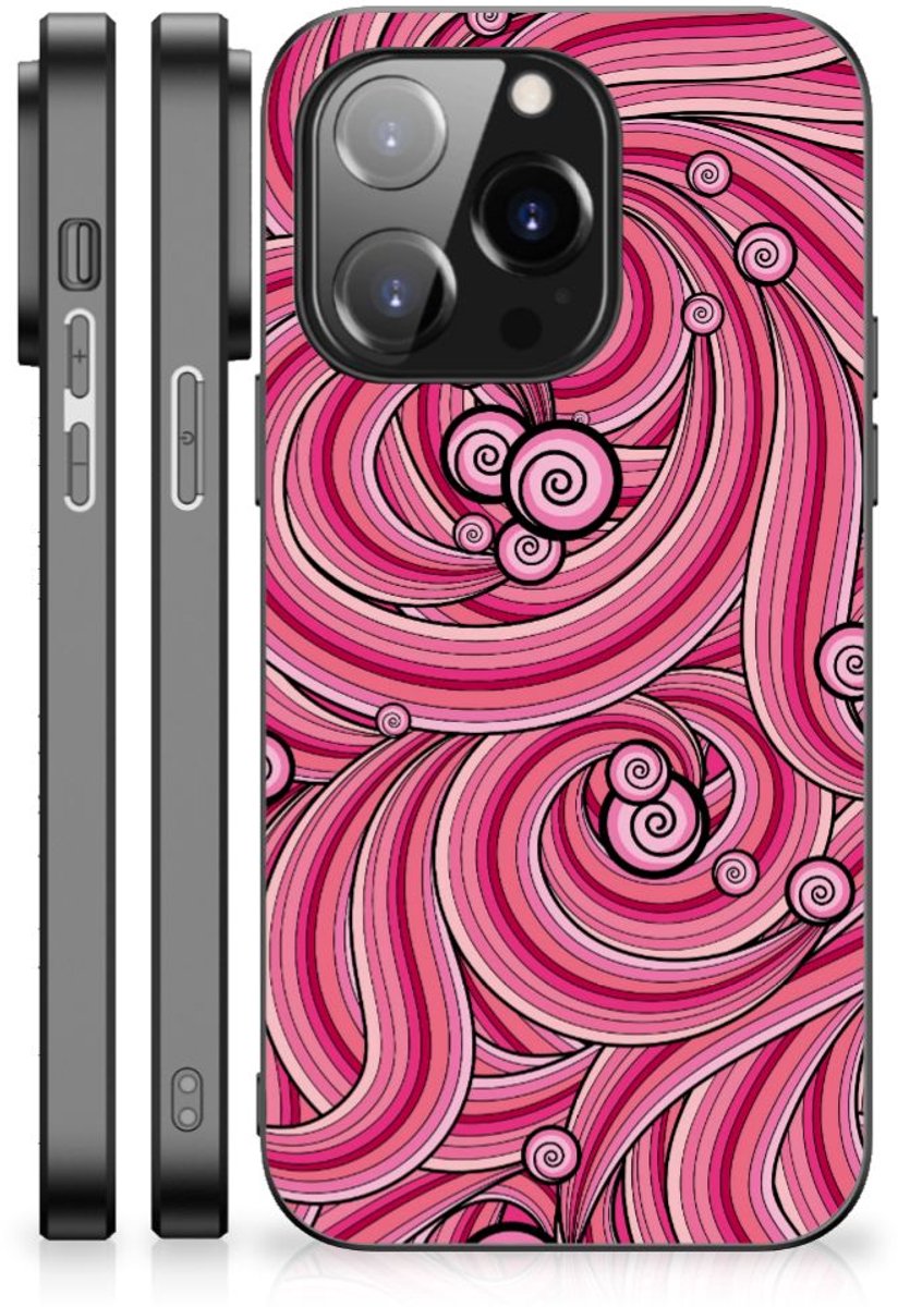 iPhone 14 Pro Leuk Telefoonhoesje Swirl Pink