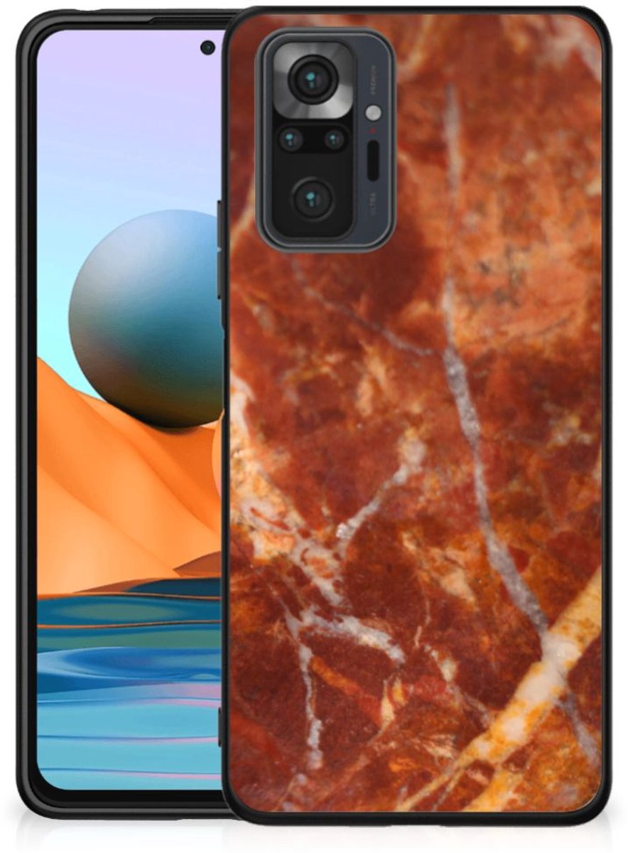 Xiaomi Redmi Note 10 Pro Marmeren Print Telefoonhoesje Marmer Bruin