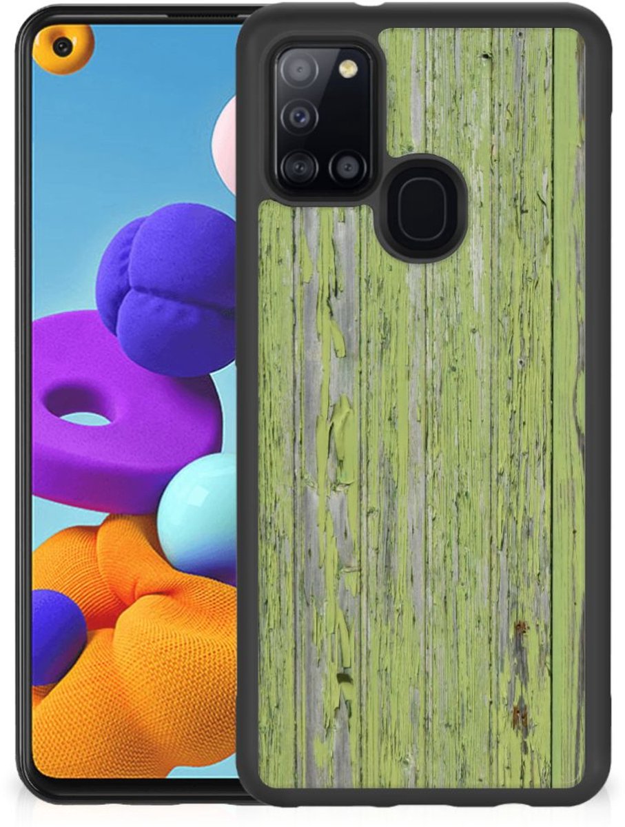 Samsung Galaxy A21s Grip Case Green Wood