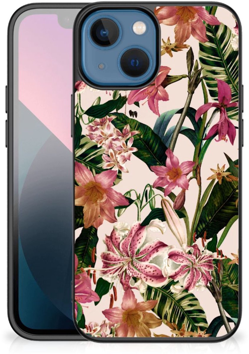 Apple iPhone 13 mini Bloemen Hoesje Flowers