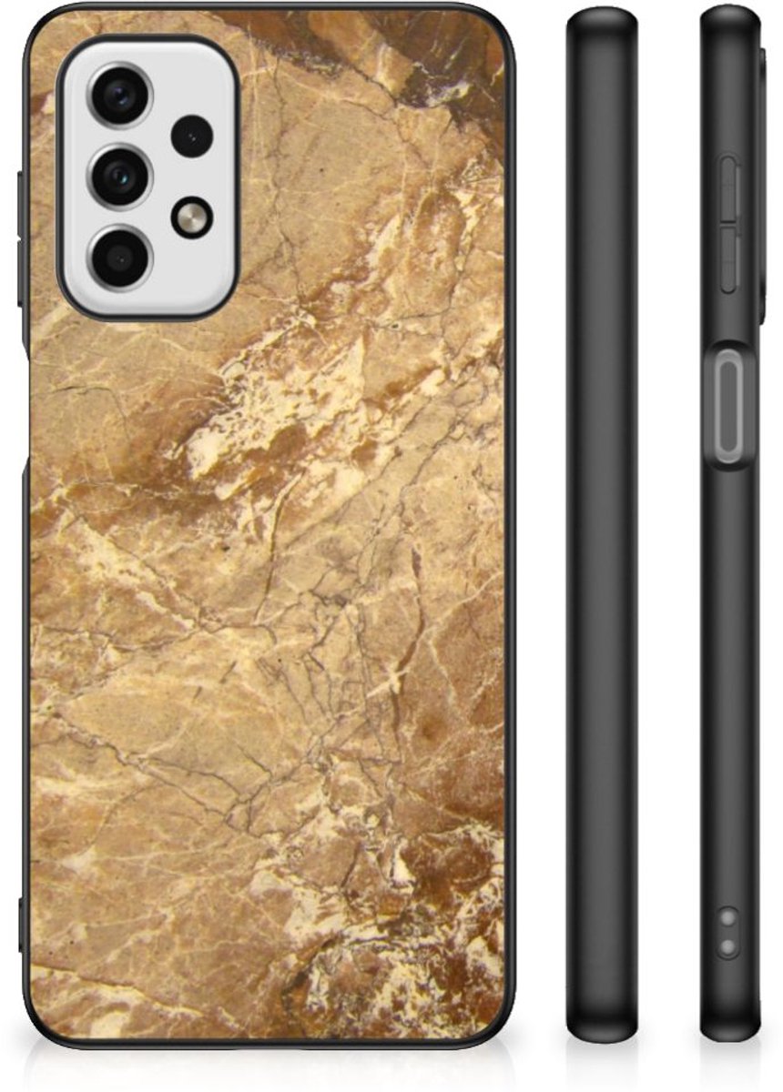 Samsung Galaxy A23 Marmeren Print Telefoonhoesje Marmer Creme