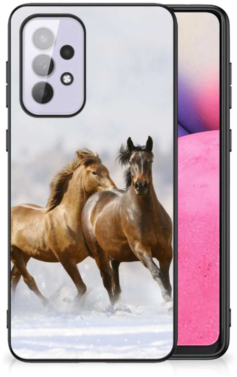 Samsung Galaxy A33 5G Dierenprint Telefoonhoesje Paarden