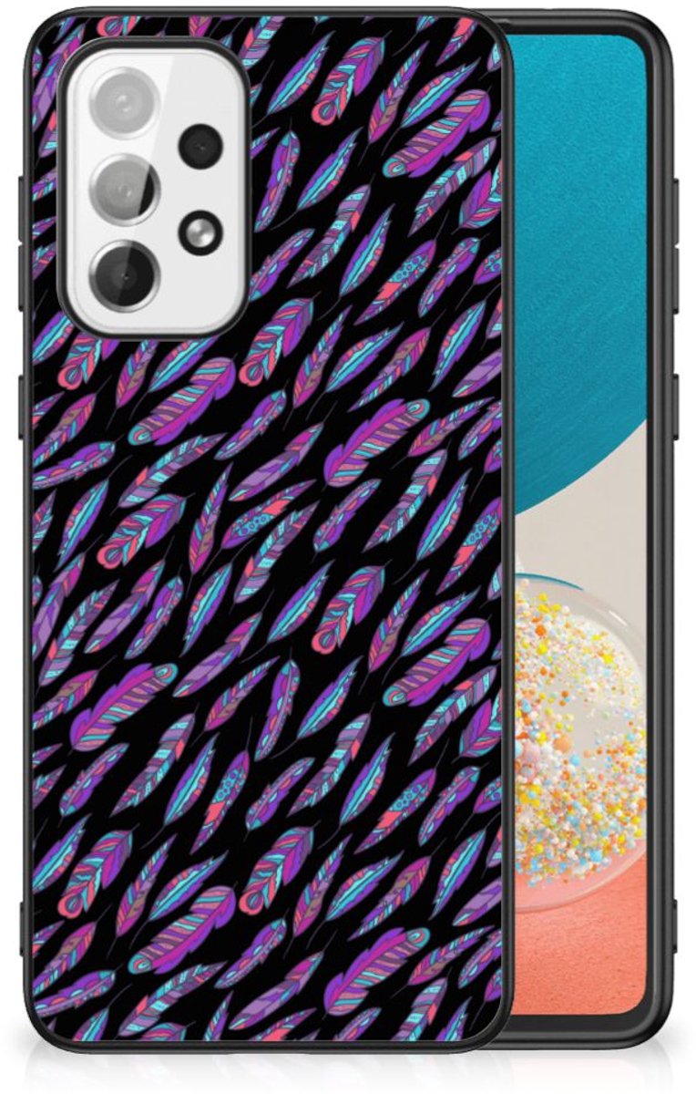 Samsung Galaxy A73 Back Case Feathers Color