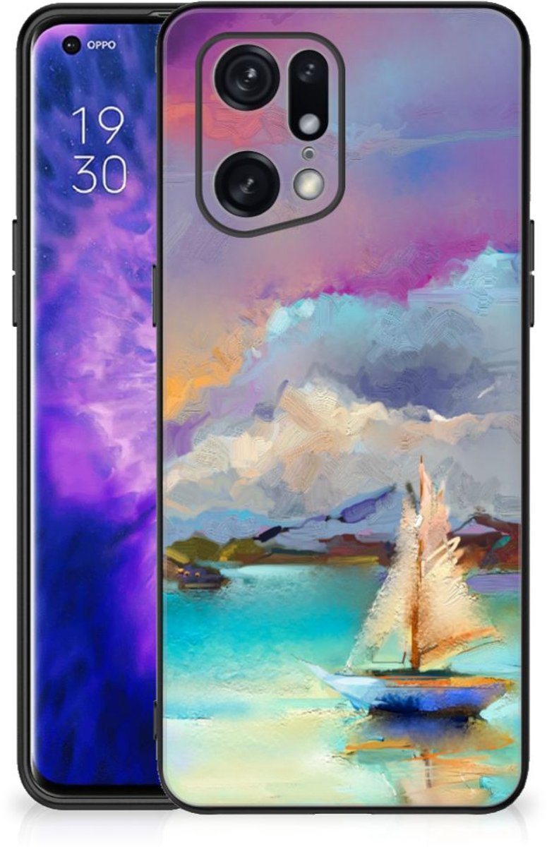 Kleurrijke Telefoonhoesje OPPO Find X5 Pro Boat
