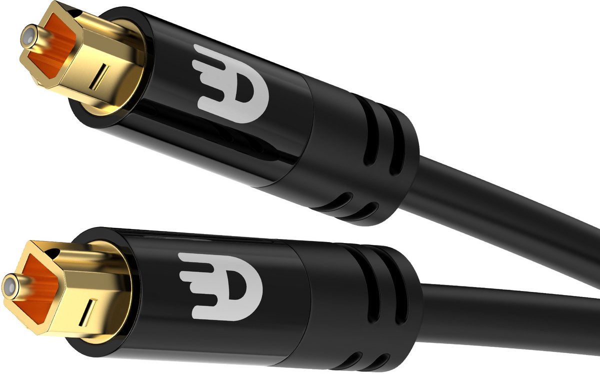 Drivv. Premium Toslink Optische Kabel - Optische Audiokabel - Optical Audio Kabel - Soundbar - Male to Male - 10 meter - Zwart