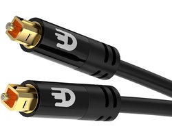 Drivv. Premium Toslink Optische Kabel - Optische Audiokabel - Optical Audio Kabel - Soundbar - Male to Male - 10 meter - Zwart