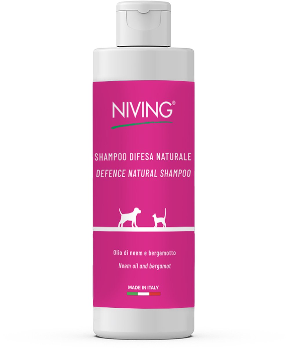 Niving | Hondenshampoo & Kattenshampoo | 250 ML | Beschermende Shampoo | Met Neemolie & Bergamot | Tegen insecten