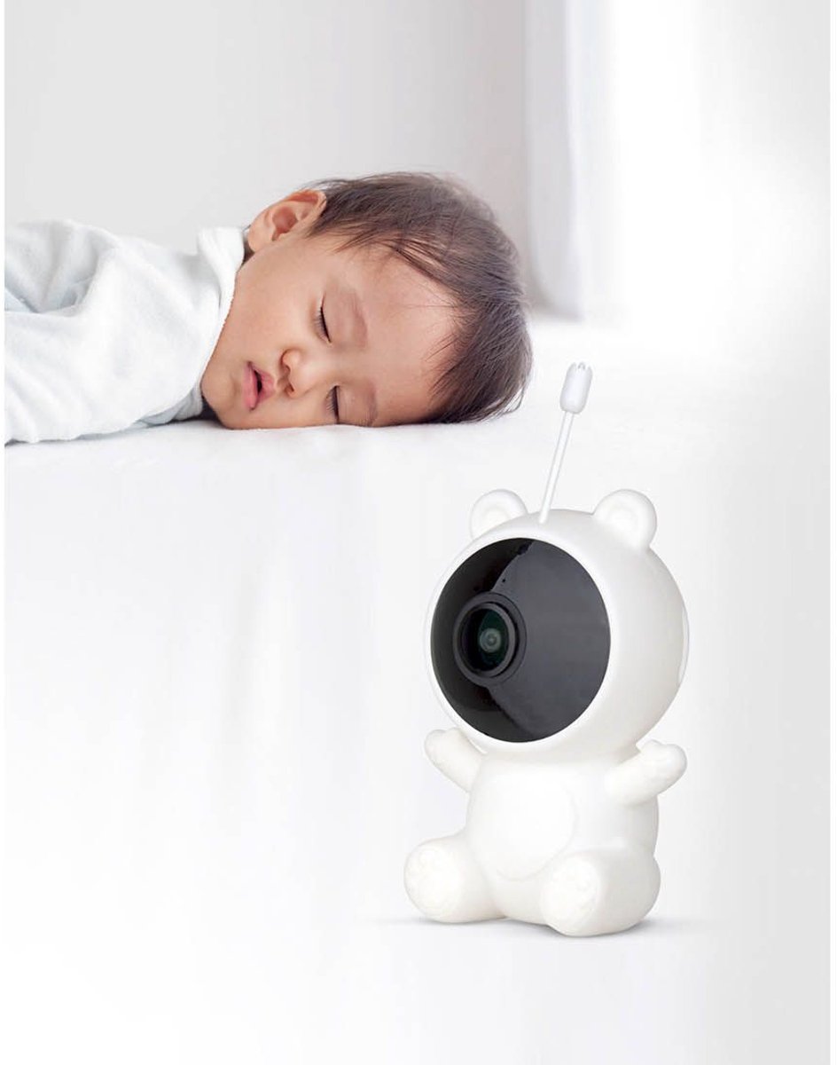 Qnect Wifi Baby Monitor Set met Camera - Wit - afbeelding 3