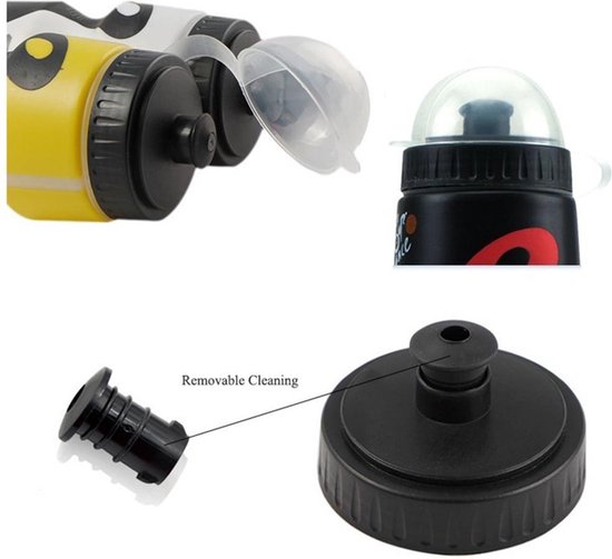 Nixnix® - Bidon met bidonhouder 650ml Wit - Mountainbike - Racefiets — afbeelding 5