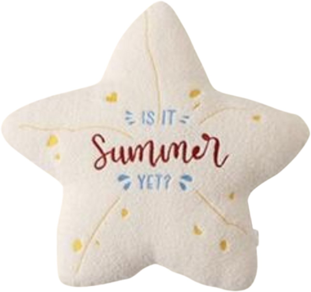 Ster - Sierkussen in vorm van Ster - stervormig Kussen – 50x53 cm Wit – Luxe Pluche Sierkussen voor Kinderkamer & Babykamer – RBAN SPCTRA®
