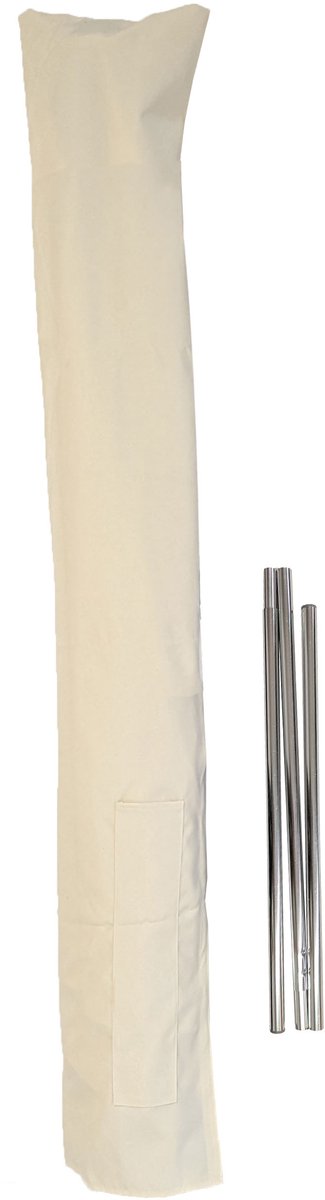 MCW Beschermhoes voor parasols tot 3 m, bijv. Casoria/C57/Florida, hoes met klittenbandsluiting, polyester 240 g/m² ~ crème