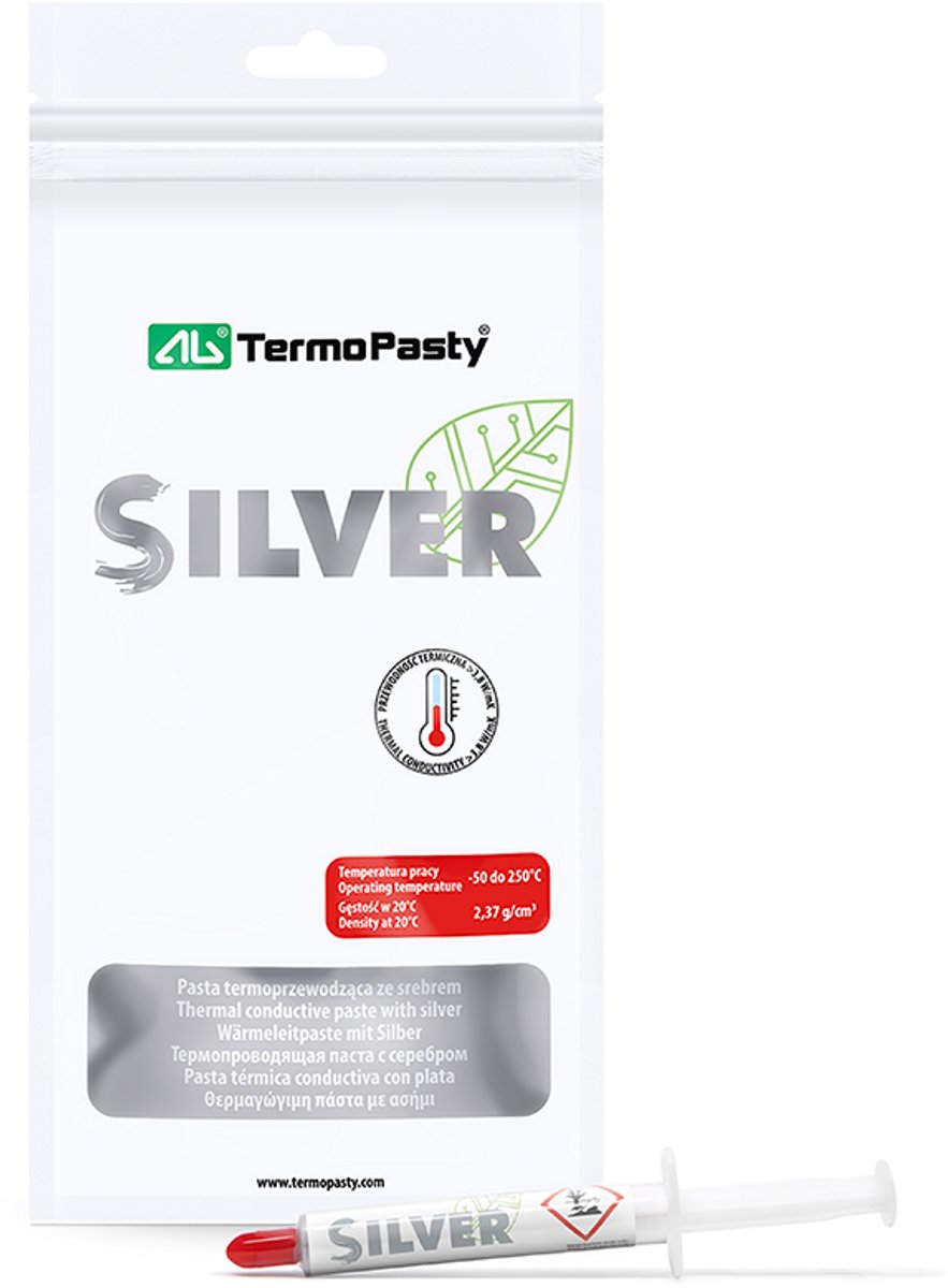 Termopasty | AGT-107 | AG Thermal Paste Silver | Thermische koelpasta | zilver | 3 gram