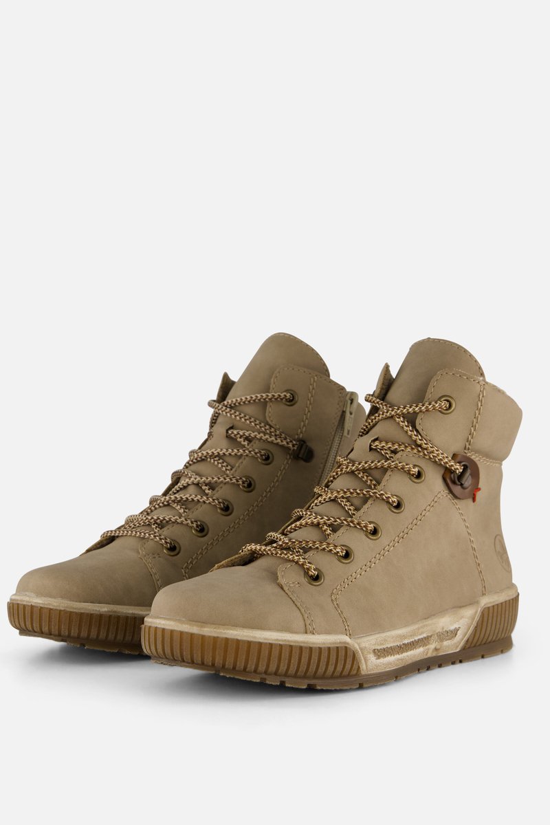 Rieker dames veterboot - Beige - Maat 36