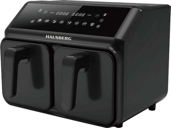 Hausberg Elektrische Airfryer Dubbele Mand 9L 2400W - Hausberg - €77,99