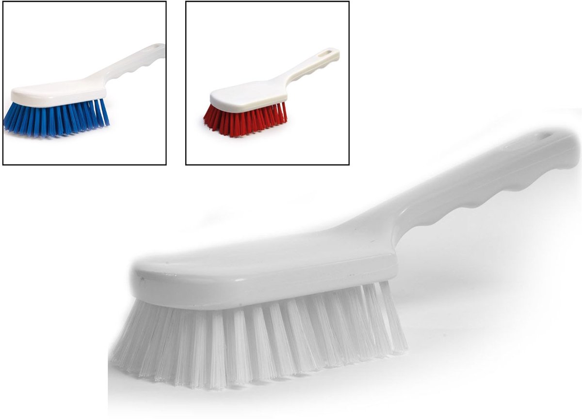 Hygostar Hygiëne Handborstel – 23 cm – Wit – Ergonomisch – Geschikt voor Schoonmaak & Industrie