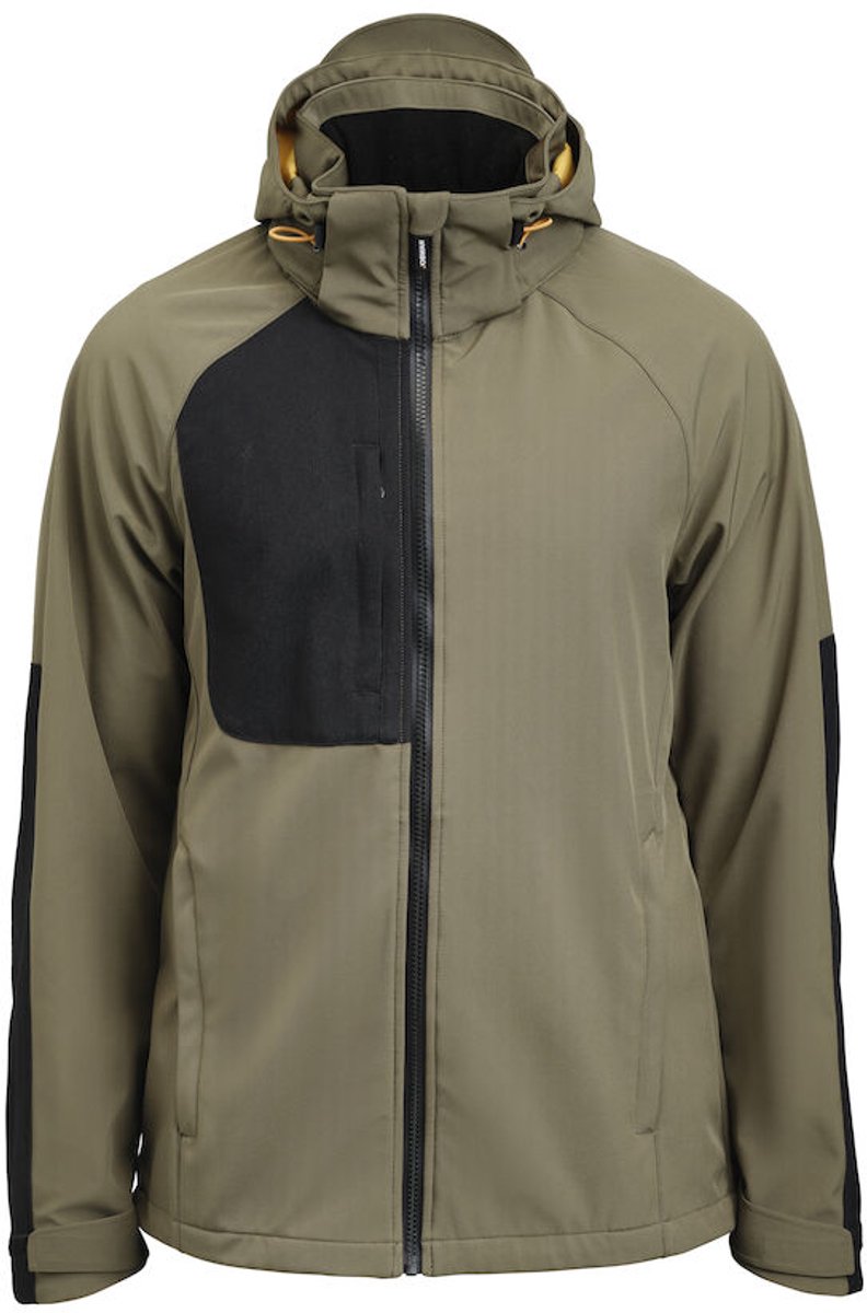 Jobman 1391 Softshell Jas 65139176 Olijfgroen Zwart