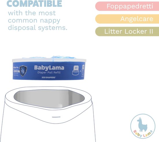 Poubelle à couche et recharge ANGELCARE Bébé9 Poubelle à couche et recharge ANGELCARE Bébé9