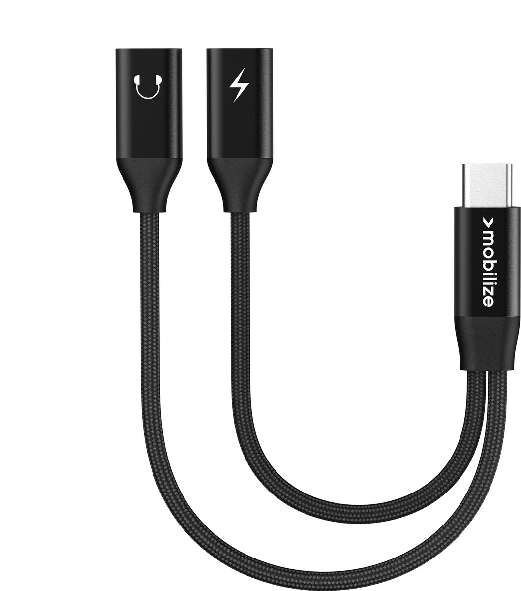 Mobilize USB-C naar USB-C Adapter 0.15 Meter - Zwart