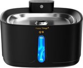 Happy Things Draadloze Drinkfontein Kat en Hond ZR12 Model - 3.2L - RVS - met Sensor en UV-C Sterilisatie - Geruisloos