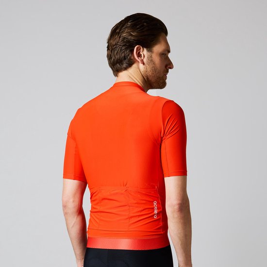 Acelera Intermediate Wielershirt - Fietsshirt Heren Korte Mouw - Wielrenshirt - Fietskleding - Oranje - Maat M van Acelera — afbeelding 2