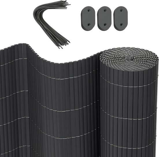 Zichtwerend scherm van pvc, stabiele W-vorm, inkijkbescherming, met