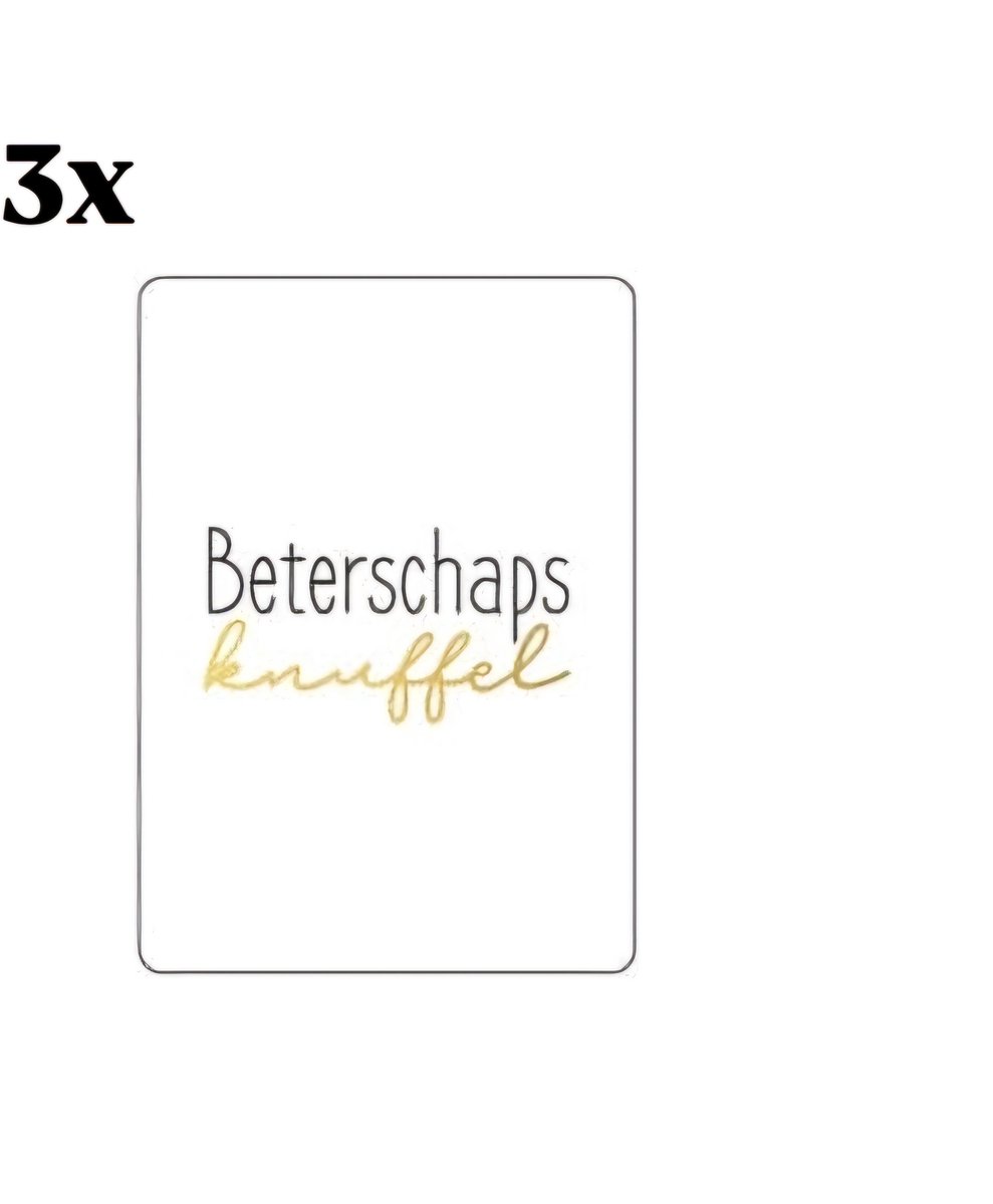 3x Mini kaartje Beterschapsknuffel