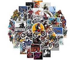 Ulanax® | Motorcross stickers - Motor stickers - Voor motorliefhebbers - Decoratie - 50 stuks