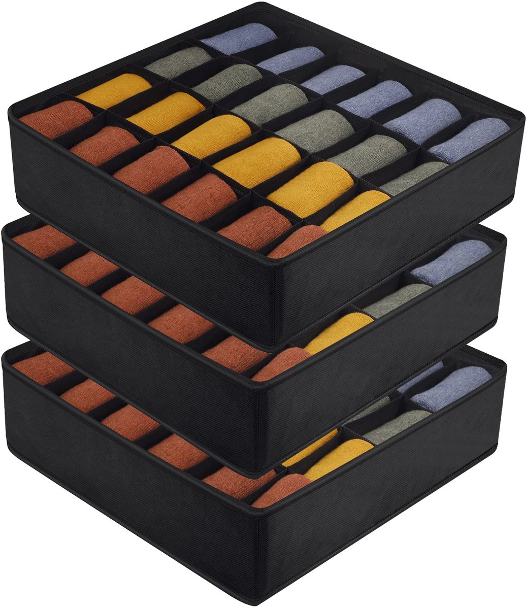 Ibenzoa® Ruime Opbergoplossing voor Kleding en Accessoires – 24 Vakken, Opvouwbaar Design