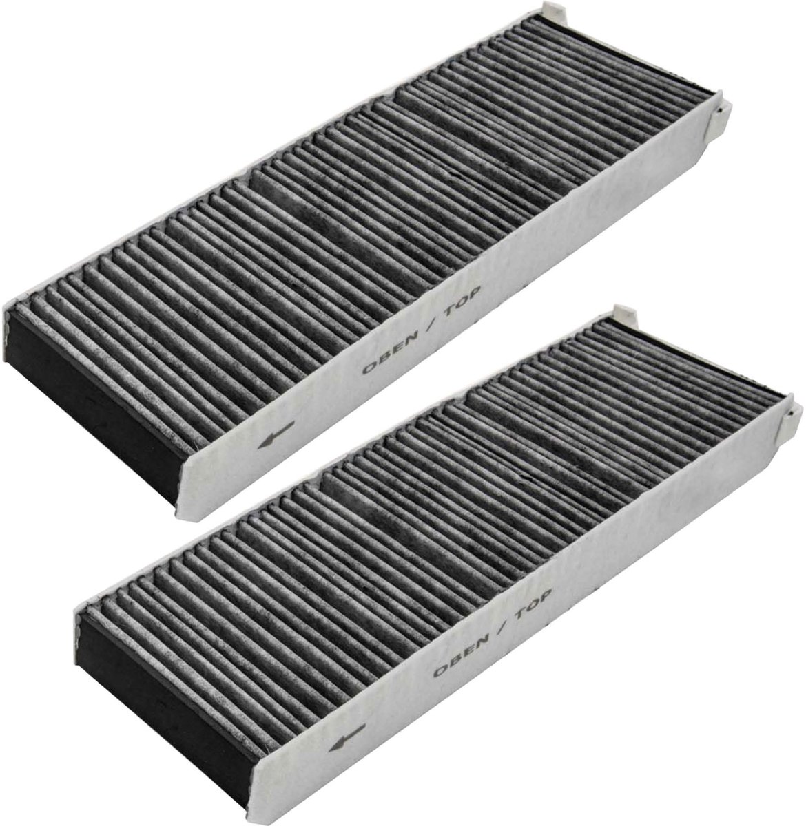 Multaparts® koolstoffilter geschikt voor Bora downdraft afzuigsystemen | SET VAN 2 STUKS | Actieve koolstof tegen geurtjes | Geschikt voor Bora PUAKF, PURE, X Pure, S Pure 2, PURU | 43 x 13 x 5 cm
