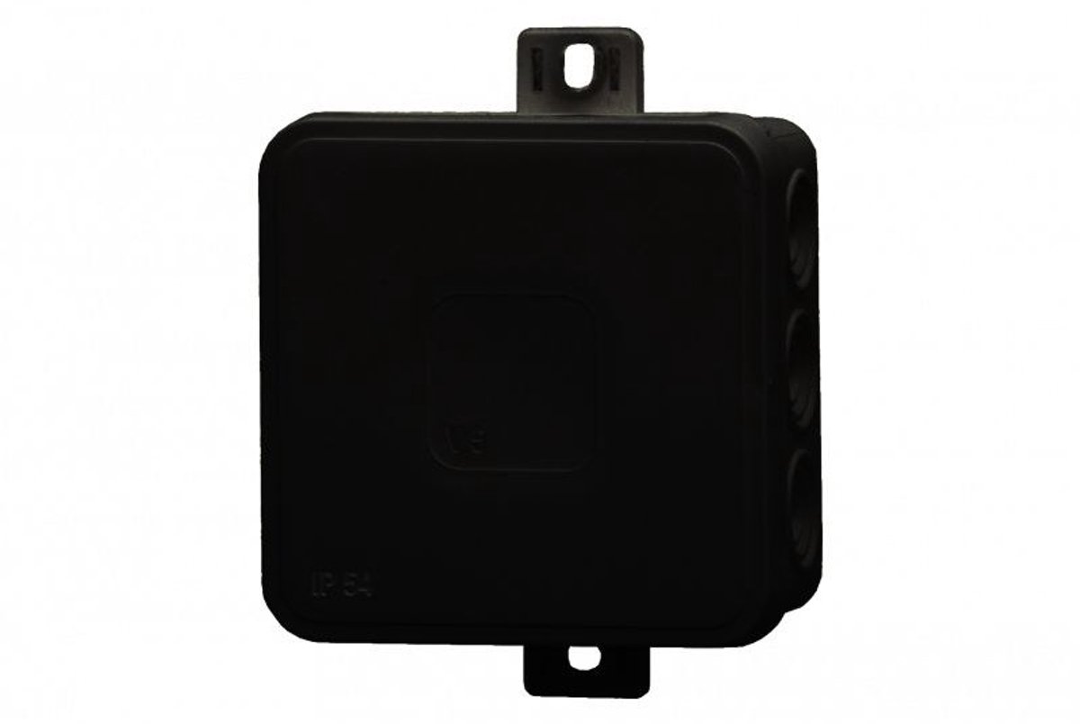 F-ELEKTRO V6 Serie - Hermetische Doos - Thermoplast - 85x85x41 mm - IP54 - Zwart