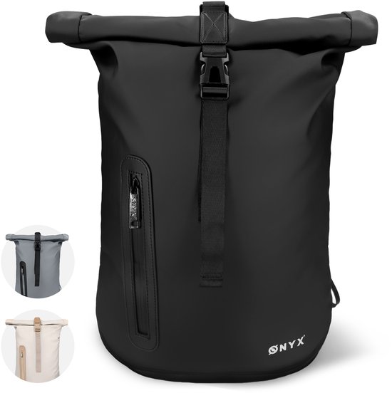 ONYX Rolltop Rugzak 25 tot 40 L – Met Laptopvak – Zwart