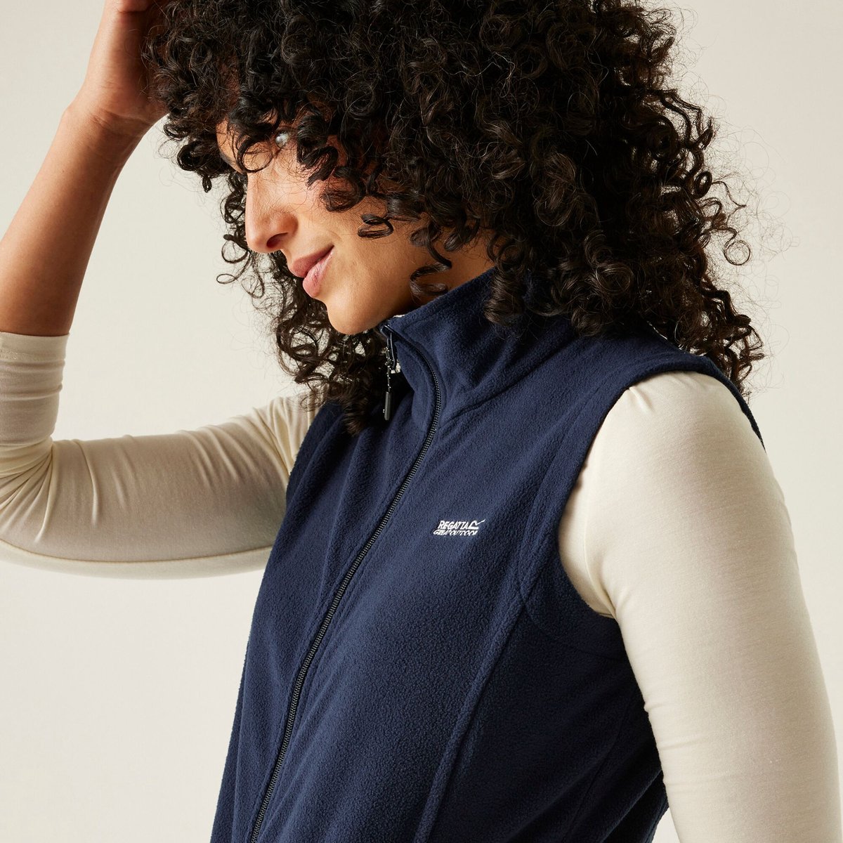 Bodywarmer Hiking Dames Waterdicht Ademend Lichtgewicht — afbeelding 7