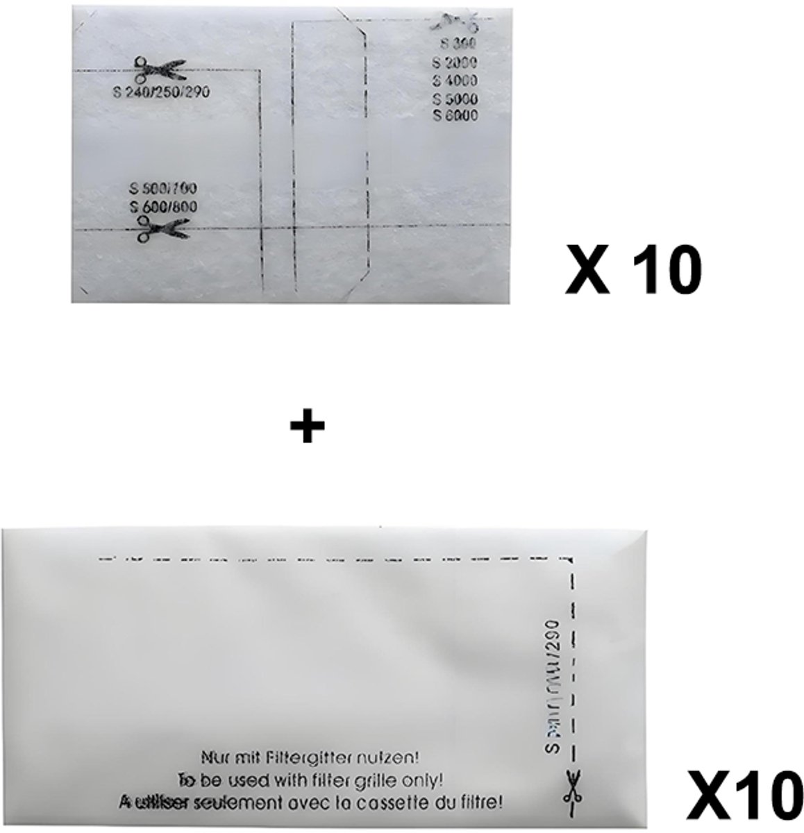 Microfilter met 6713110 filter motor luchtfilter - filtermat - stoffilter - Geschikt voor Miele stofzuiger S 300 399 i S 400 499 i S 500 599 S240 S250 S290 S4 S5 serie -10 sets - 20 stuks