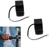 2 stuks - Elektrische scooter duimgashendel - Vervangende duimgashendel - Verstelbare snelheidsregeling - Zwart - Voor Xiaomi M365 elektrische scooter