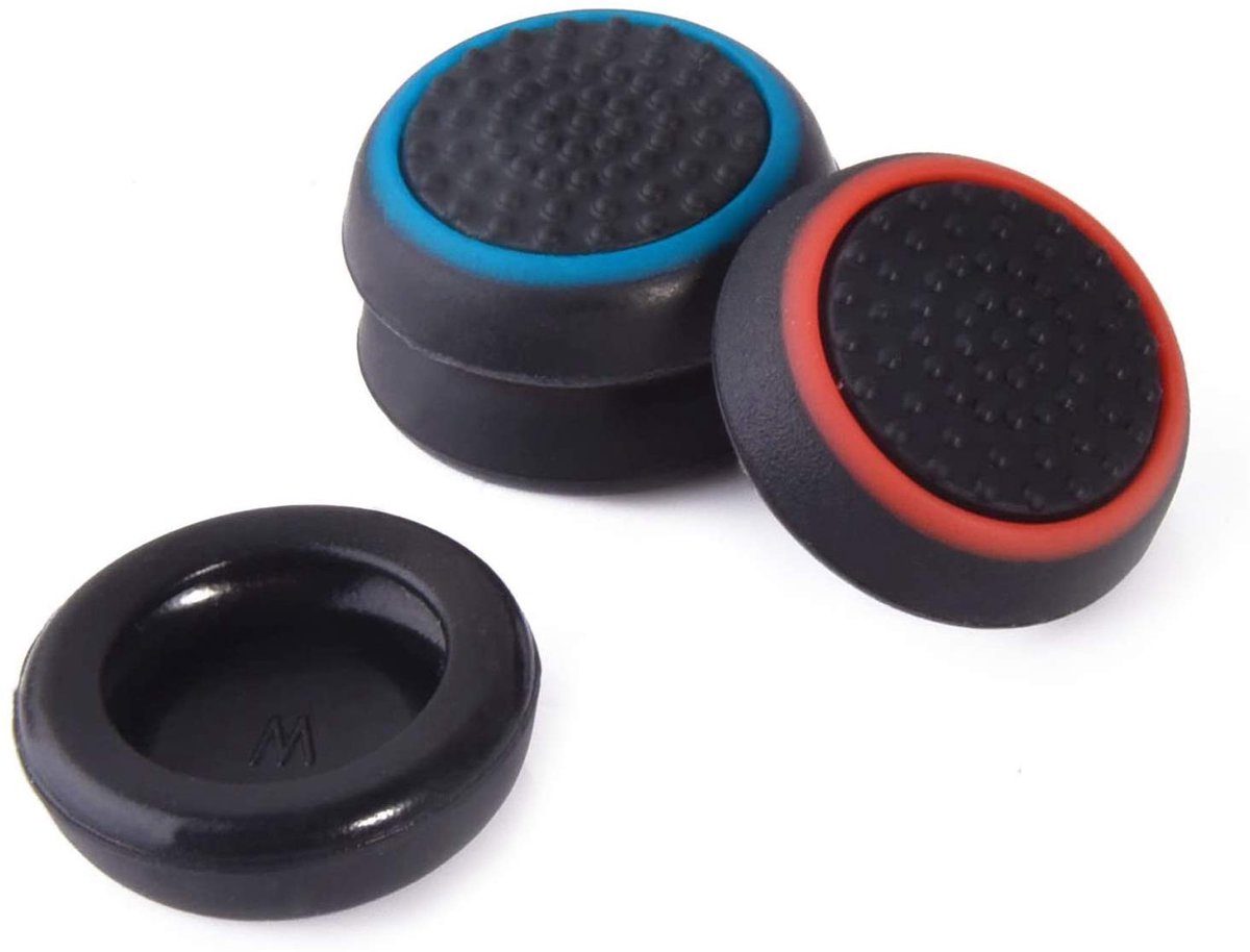 Ulanax® | Thumbstick grips - Game-accessoires - Siliconen - 1 Set Rood + 1 Set Blauw - Geschikt voor Play-station & Xbox