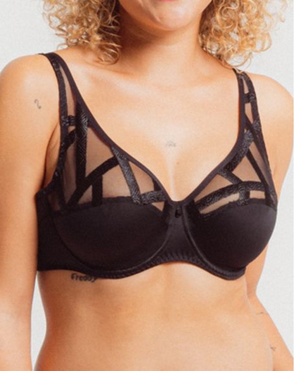 Louisa Bracq Serie Triangel Beugel Bh 47111 471 NOIR - maat EU 65F / FR Zwart
