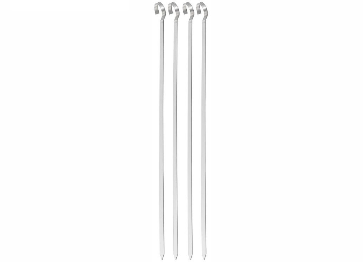 Kinghoff KH-1914 BBQ Spiezen Set van 4 – RVS Grillspiezen 35,8 cm – Geschikt voor Shaslick, Kebab en Kip - BBQ Accessoirres - Barbecue Giftset