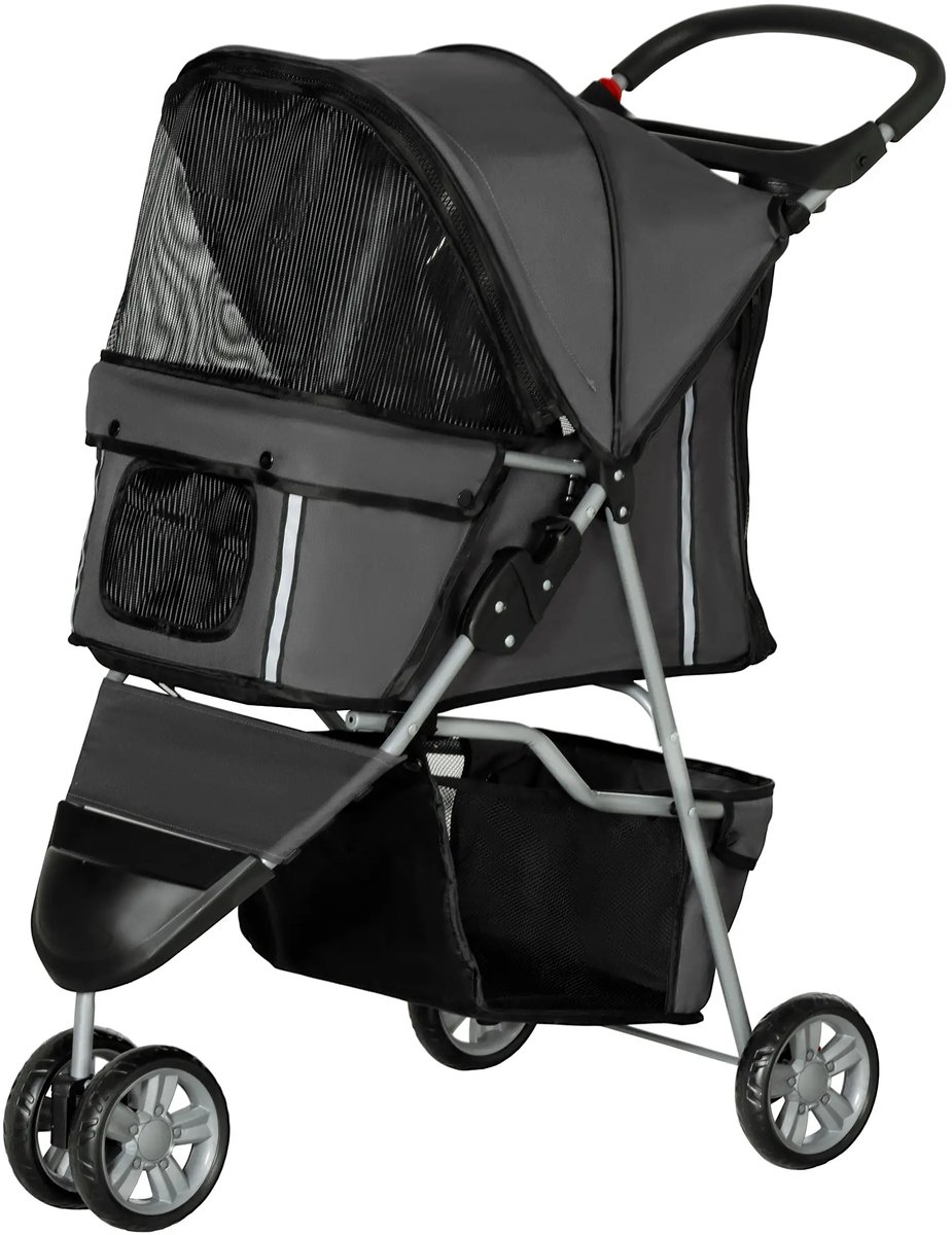 Honden buggy Zwart Hondenwandelwagen dieren transport