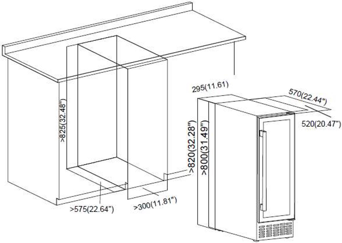 Helvetia HWTS217GN Wijnkoelkast 2 Temperatuurzones 17 - afbeelding 3