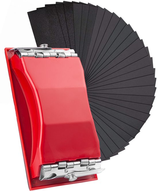 Schuurpapier met Schuurblok set - Schuurpapierset 43 delig - (120-3000 korrel)