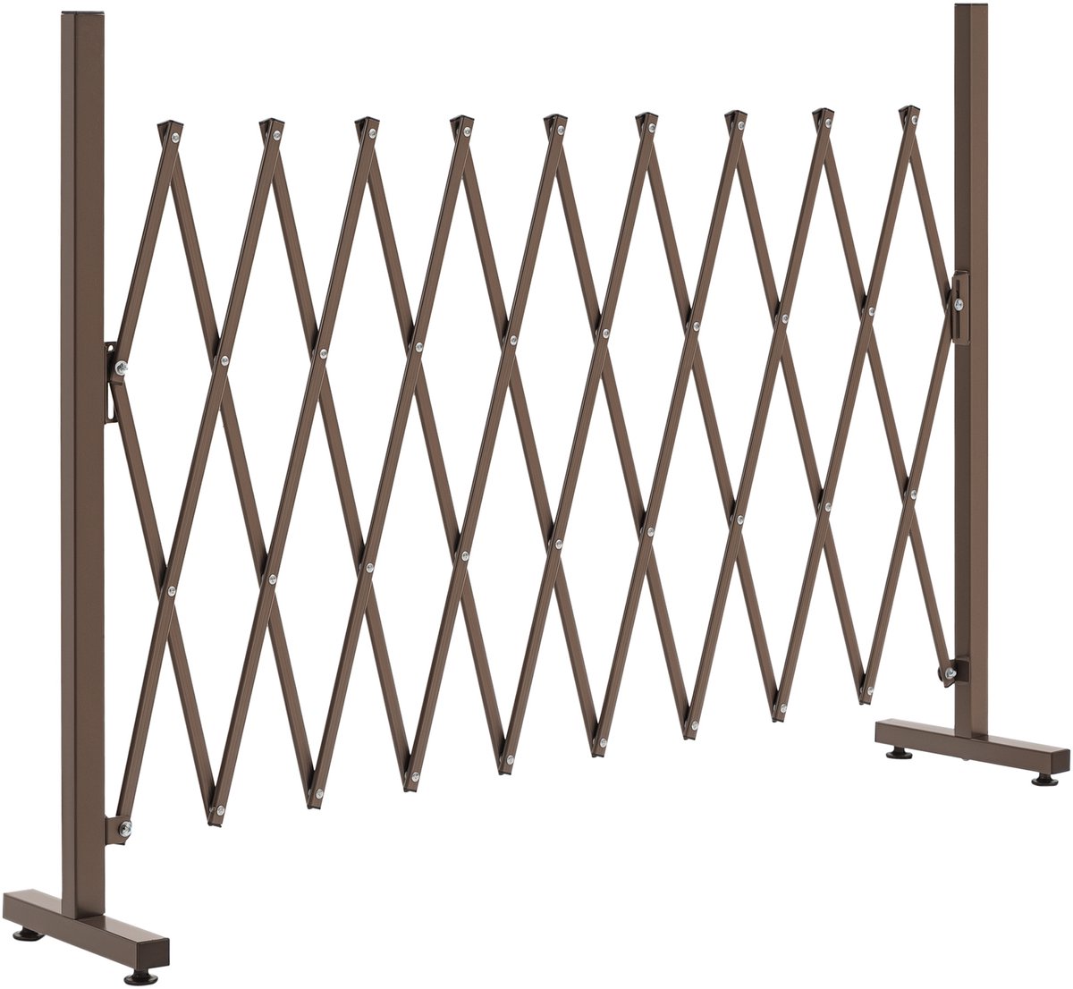 Outsunny metalen hek - 250x31x104cm - Bruin