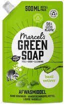 Marcel's Green Soap Afwasmiddel basilicum & vertivert gras navulling 500 Milliliter