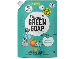 Marcel's Green Soap Wasmiddel Kleur Navul Perzik & Jasmijn 23 Wasbeurten - 1 liter