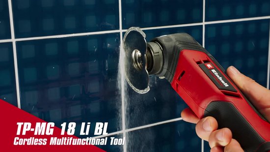 Einhell Professional Accu Multitool TP-MG 18 Li BL Solo - Power X-Change - 18 V/Li-ion - Incl. 9x schuurpapier en 4 verschillende zaagbladen - Excl. accu en lader
