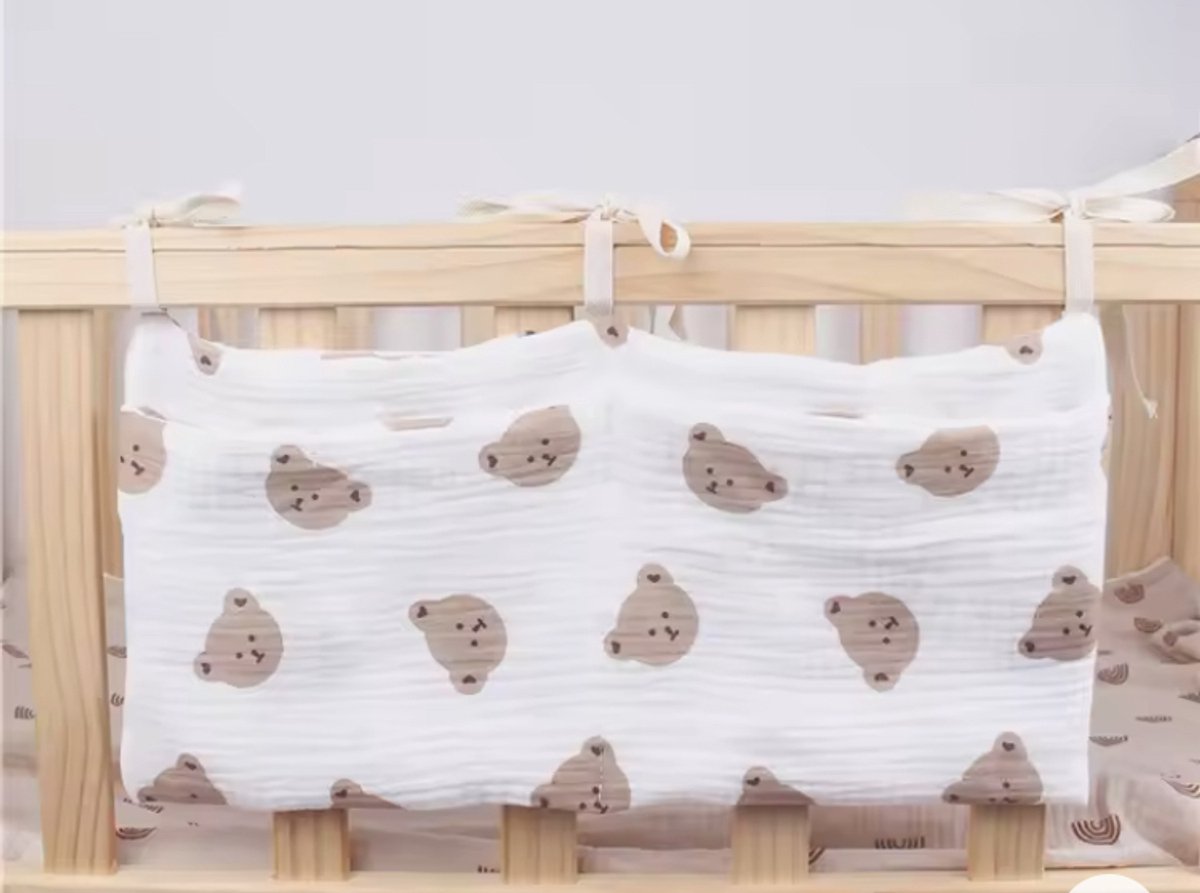 Il Bambini - Hydrofiele Baby Boxopbergtas - Boxzak Organiser - beertjes - 20x39 cm