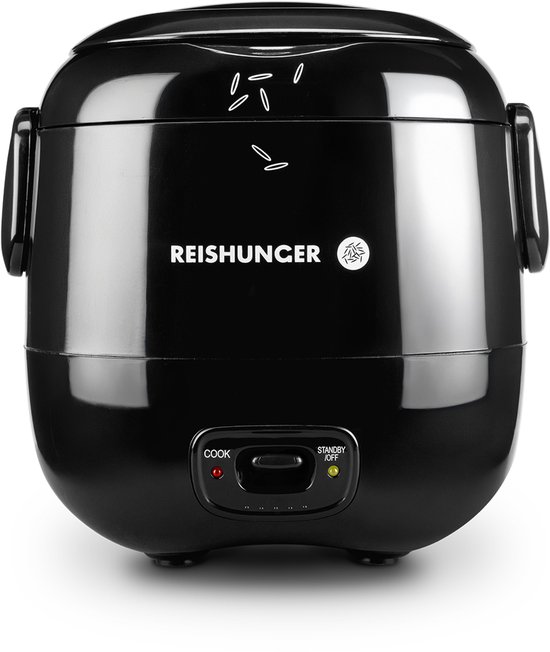 Reishunger mini rijstkoker – zwart – 0,3 L – 1-2 porties