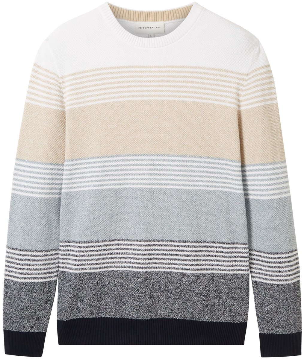 Tom Tailor - Pull - Maat XL - Mannen - wit - katoen