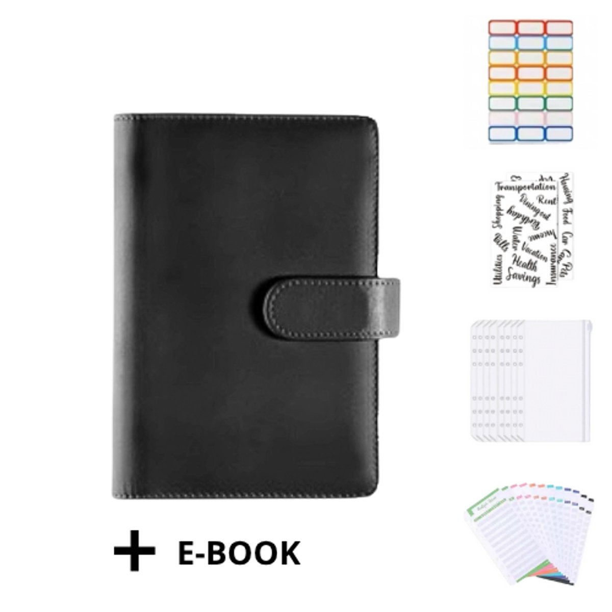 TT Product - Budget planner - Zwart - Budget Planner Met Geldmapjes - Budget Binder - Kasboek - Budgetplanners - A6 Formaat - Budgetplanner