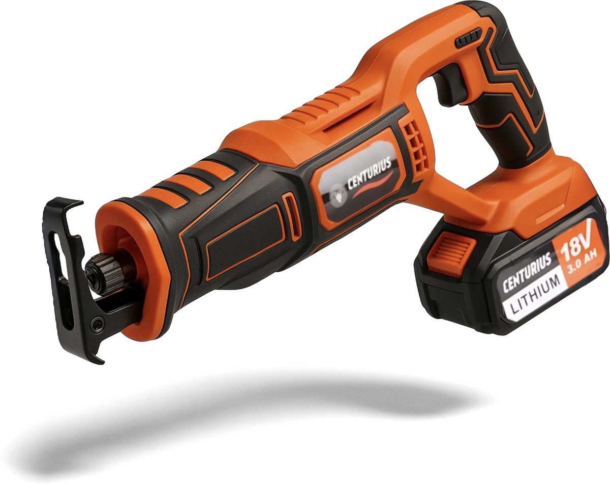 Accu Reciprozaag 18 V – Compact & Krachtig | Borstelloze Motor – Inclusief 3.0 Ah Li-Ion Accu & Snellader – Zaagdiepte 100 mm (Hout) / 6 mm (Metaal) – 0–2800 RPM – Softgrip & Gereedschapsloze Zaagwissel