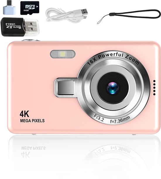 Appareil Photo Numérique Enfant 1080P 40MP Avec Zoom 8x - Carte 64 Go Incluse - Cadeau Débutant Compact (Noir)